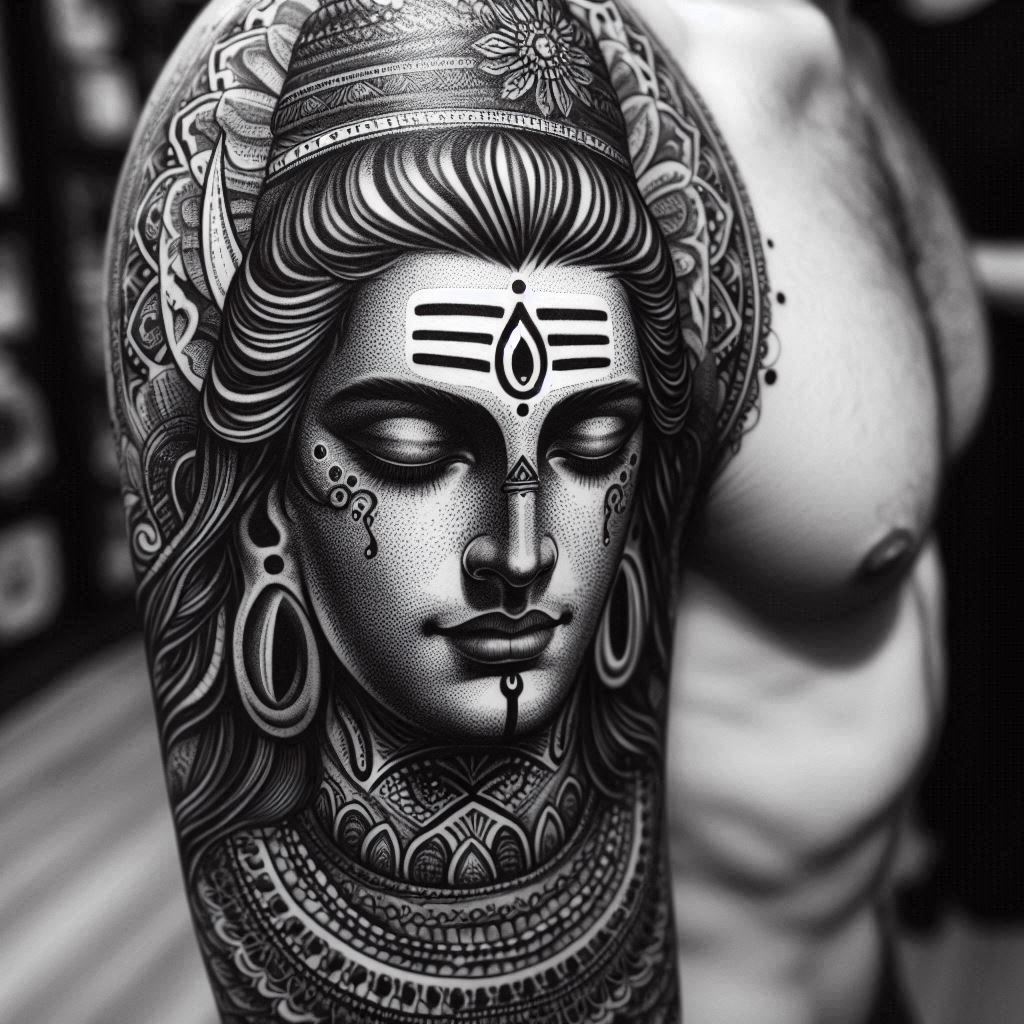 forearm shiva tattoo