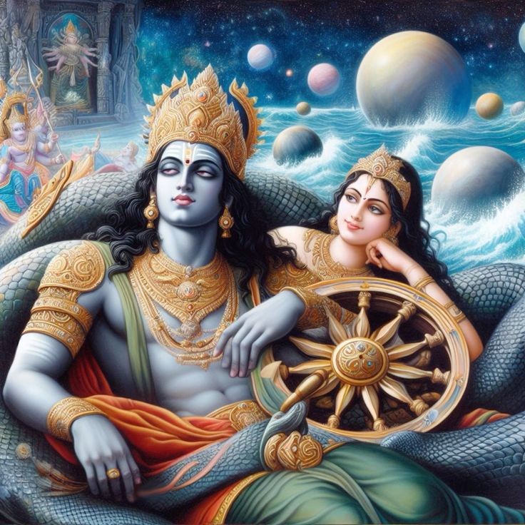 high resolution vishnu lakshmi photo