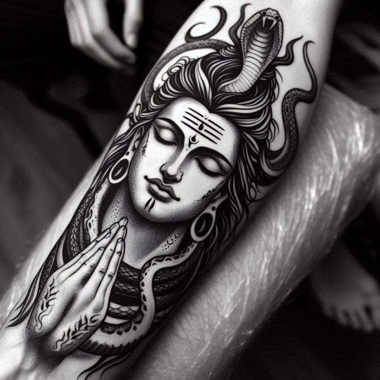 lord shiva tattoo on hand