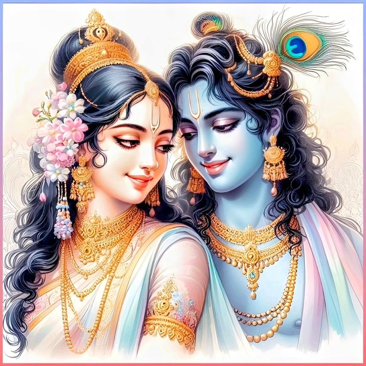 radha krishna cute dp