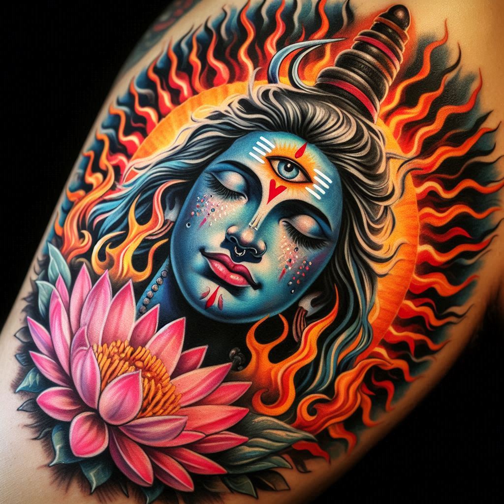 rudra shiva tattoo on chest