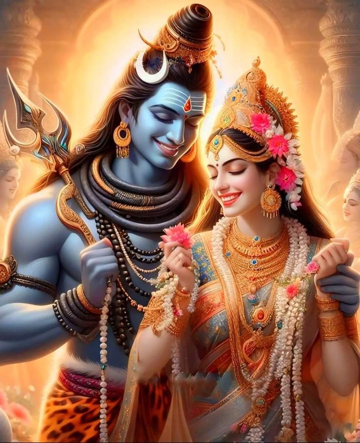 shiv parvati cute images