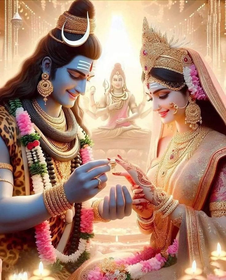 shiv parvati family photo