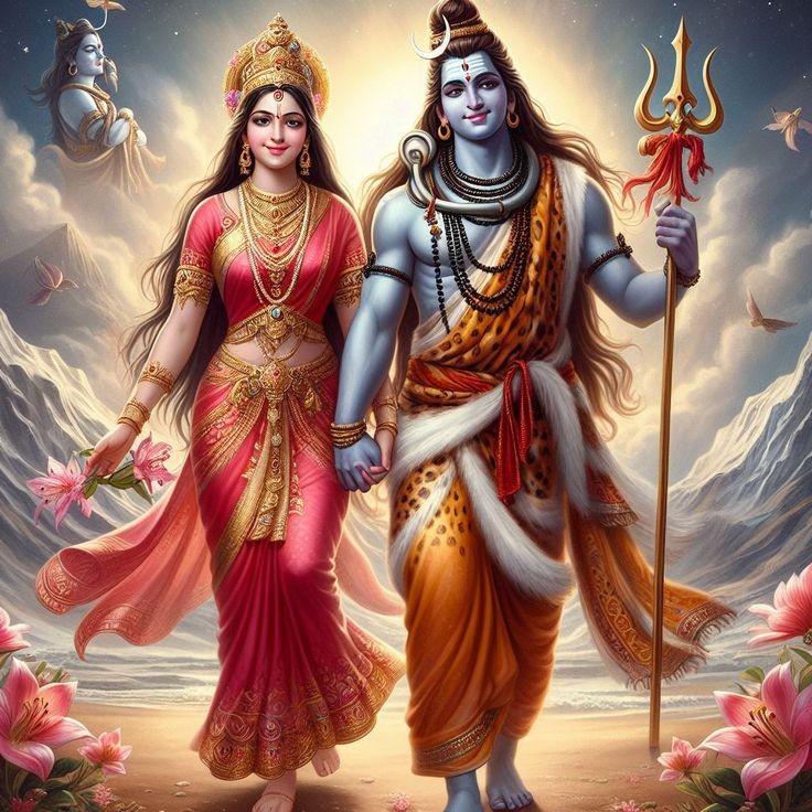 shiv parvati ganesh image