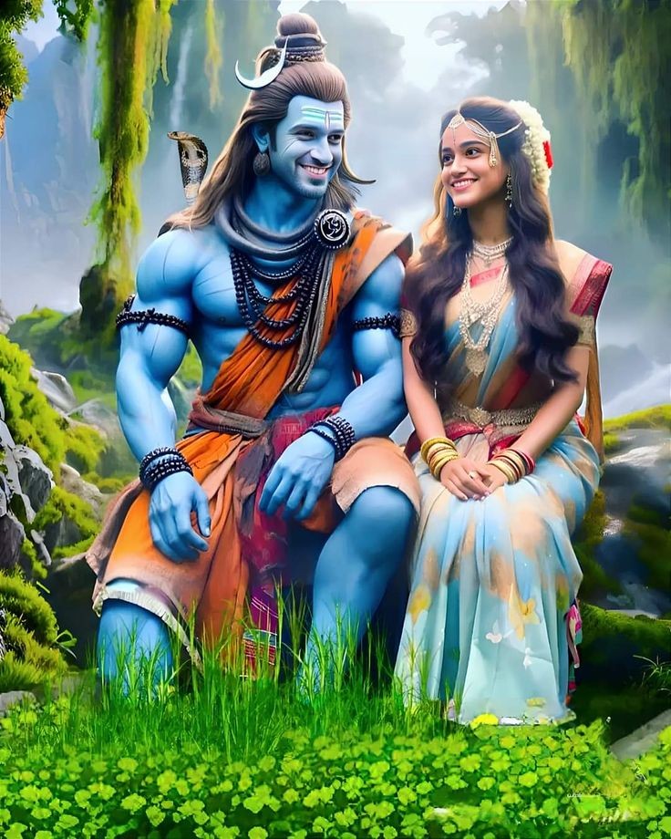 shiv parvati holi images