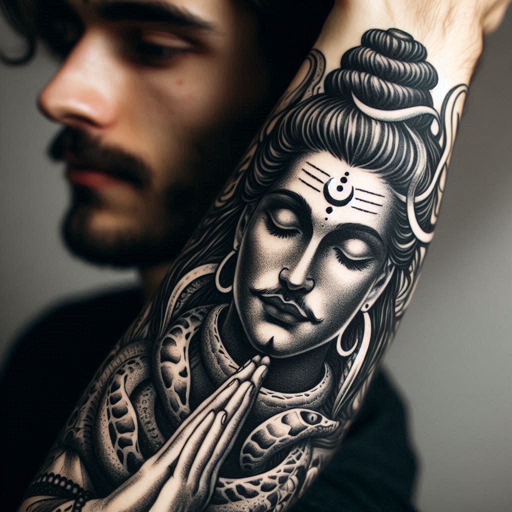 shiva tattoo on arm