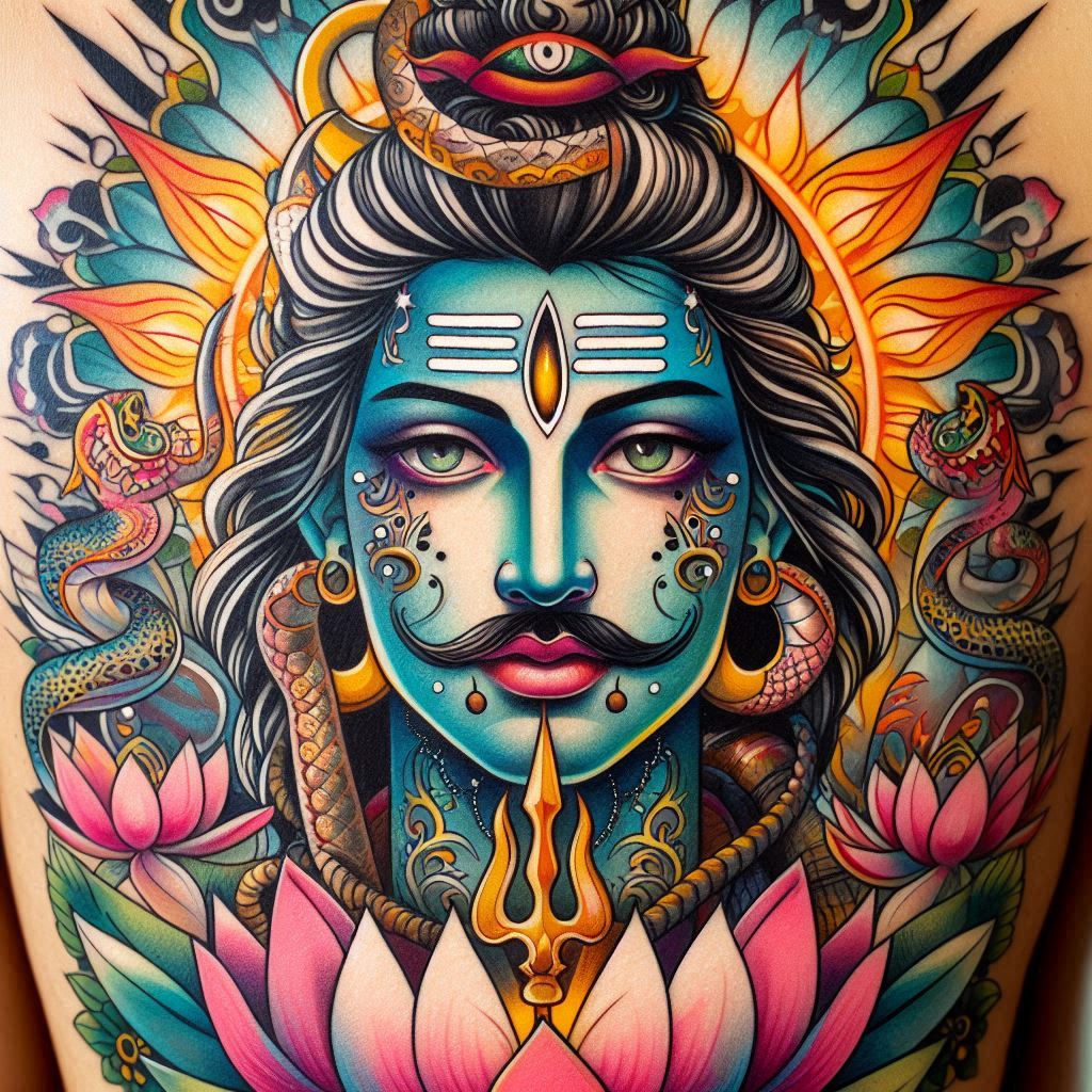 shiva tattoo on chest