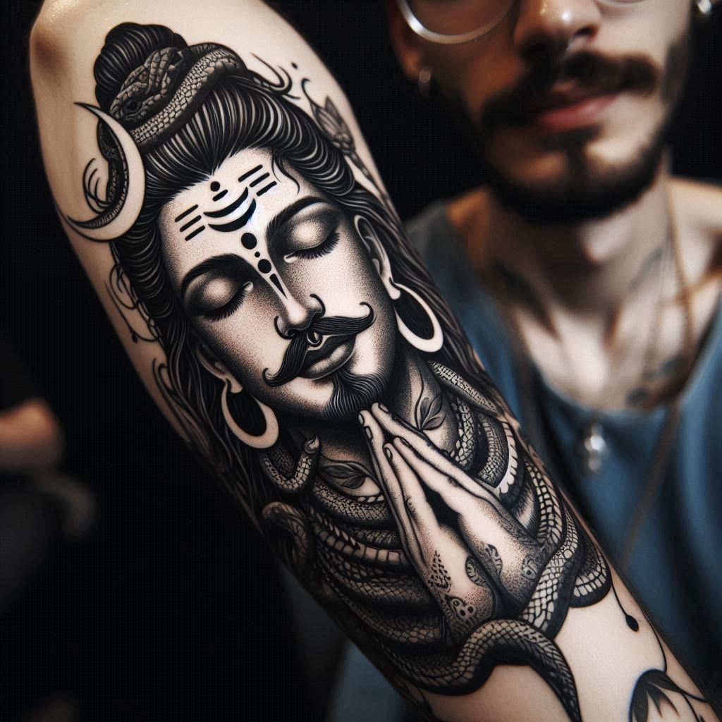 shiva trishul tattoo