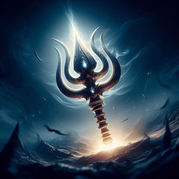 shivling with trishul images
