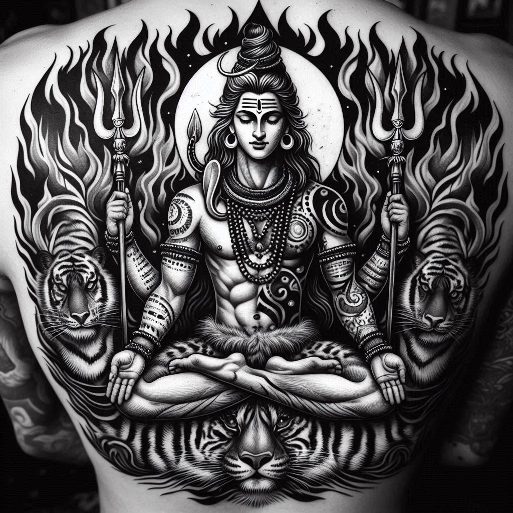 simple lord shiva tattoo