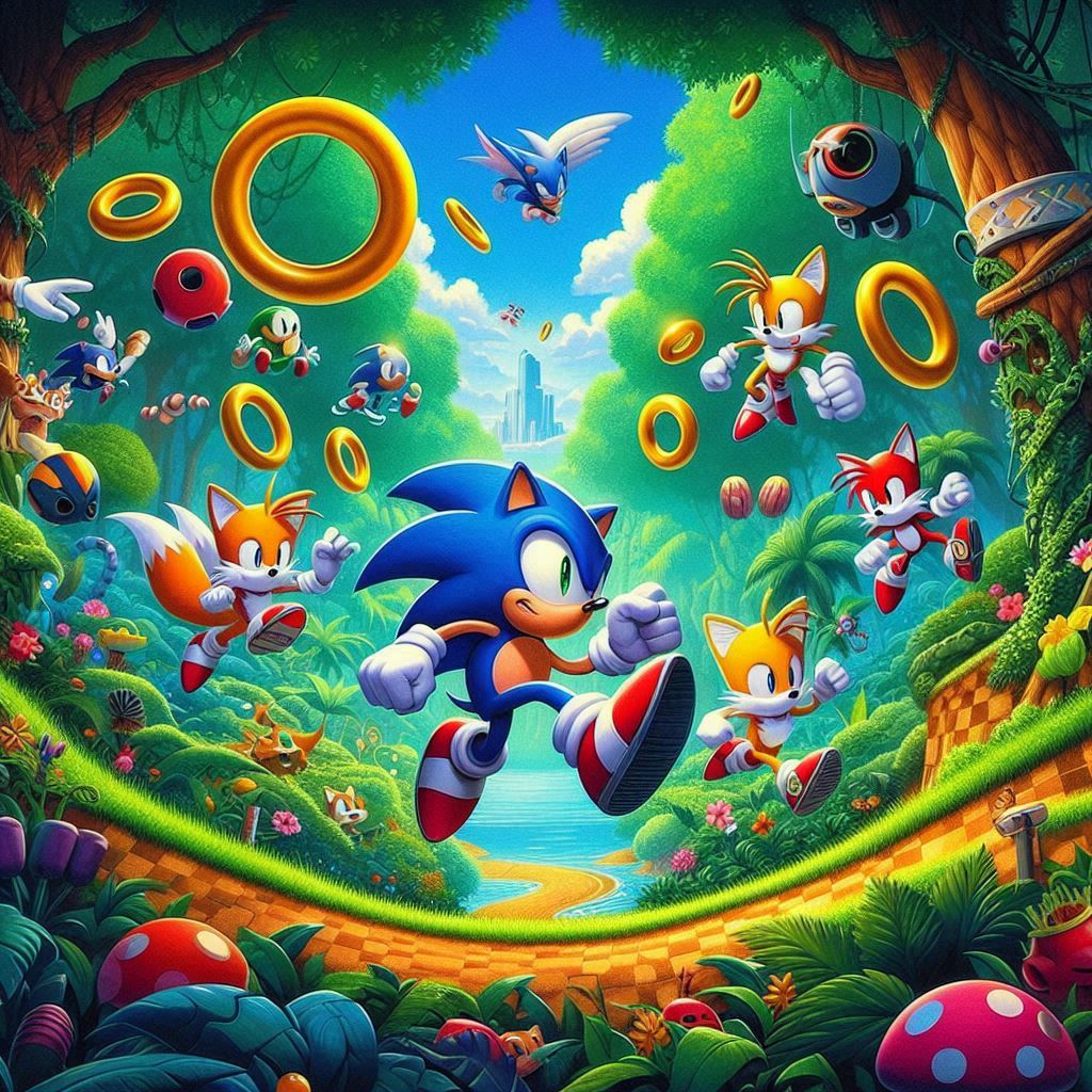 sonic background wallpaper