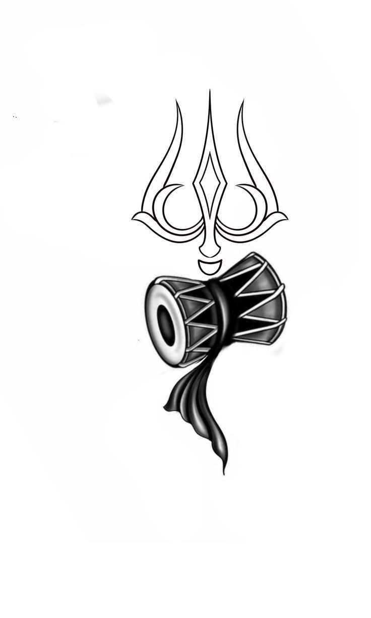 trishul damru gold pendant