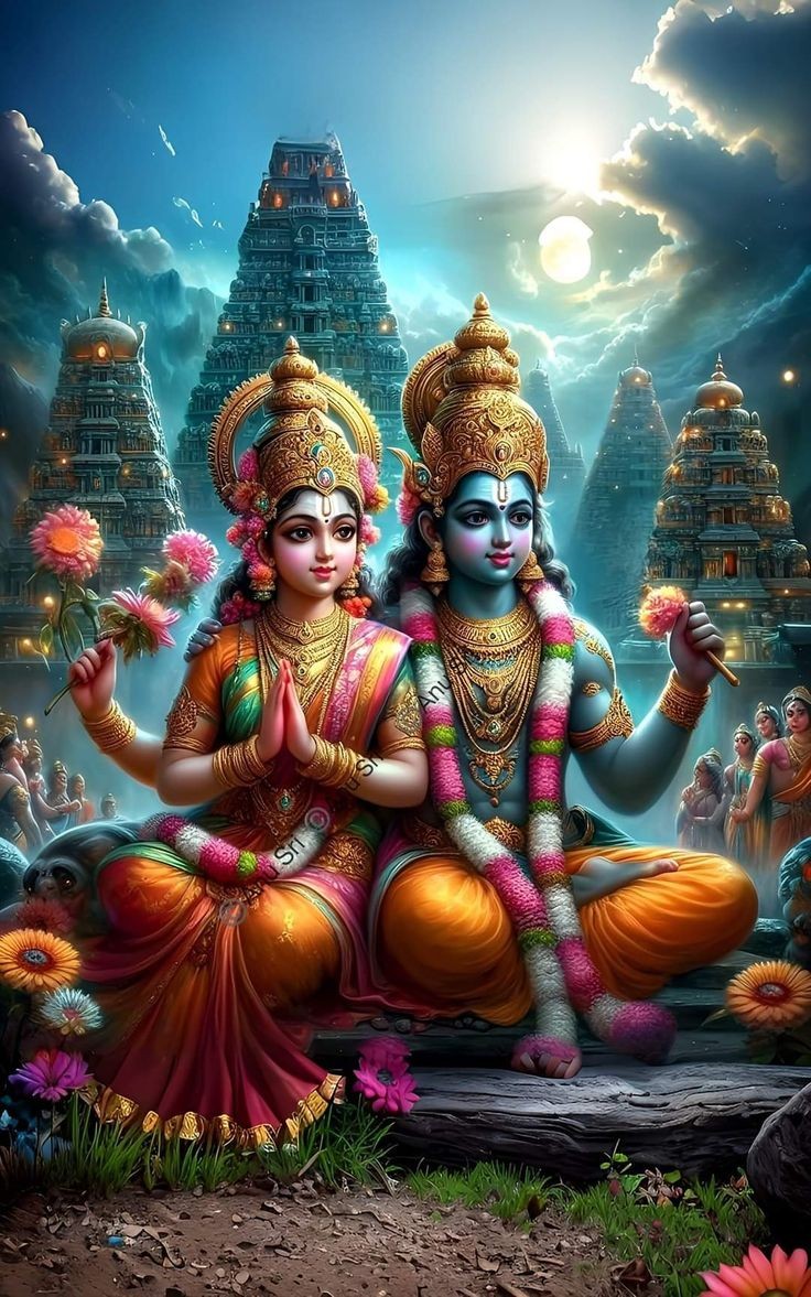 vishnu and lakshmi photo
