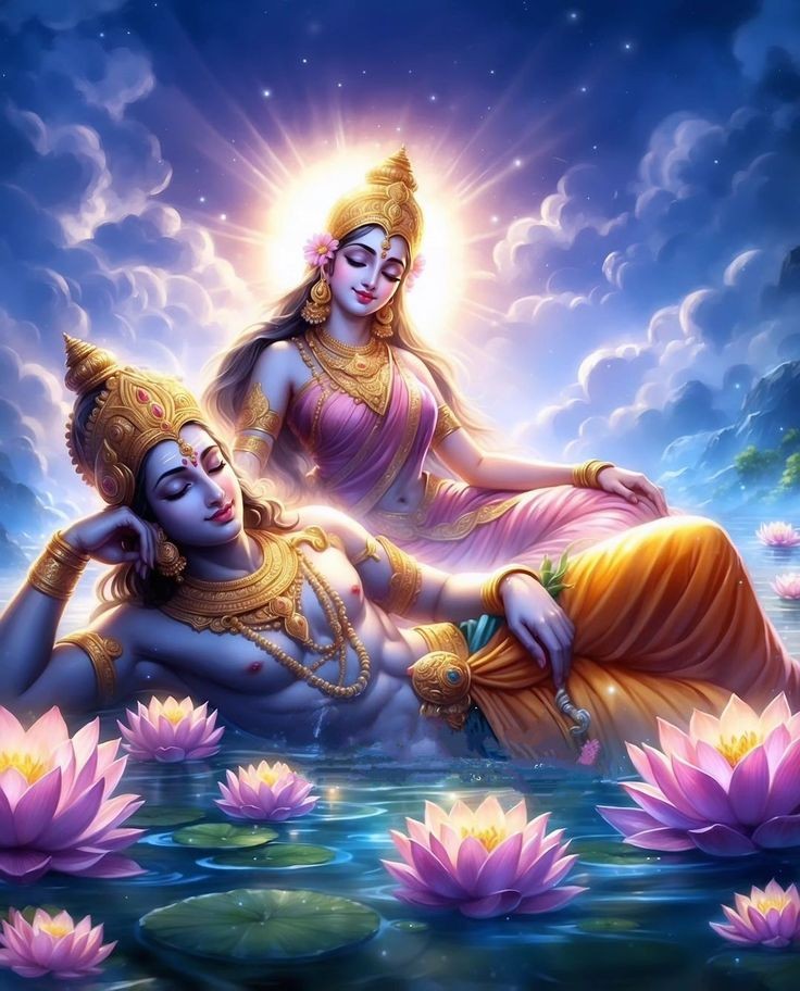 vishnu aur lakshmi ki photo