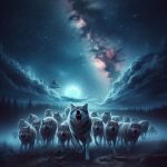 A group of wolves howling together under a starry sky iPhone wallpaper
