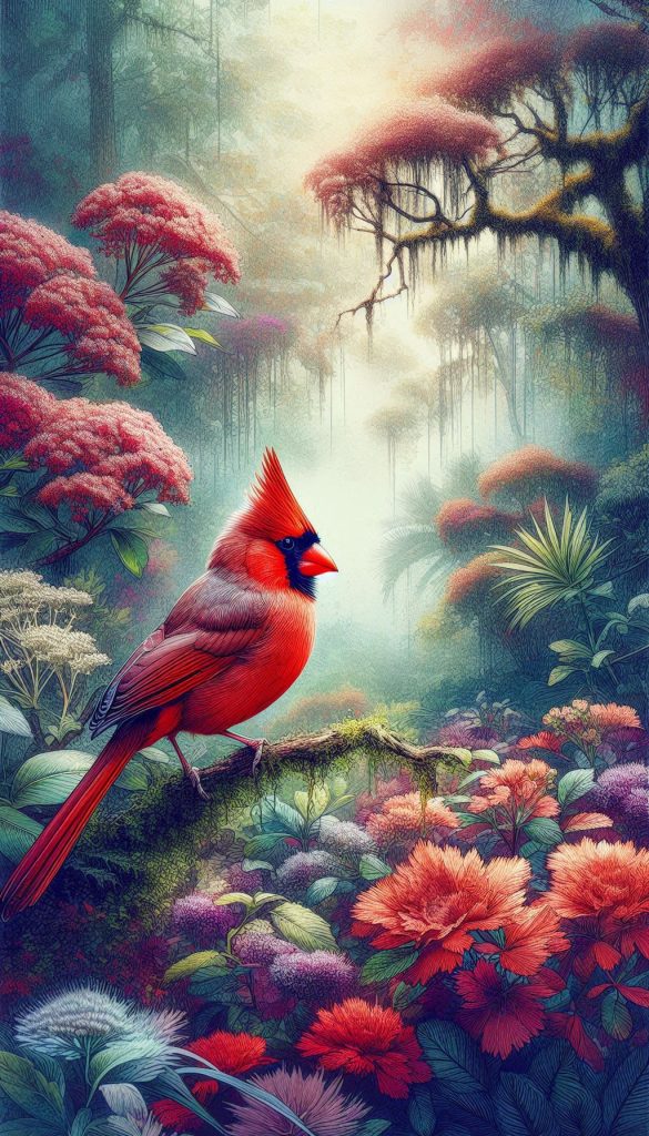 A sitting finch capturing the beauty of nature in a dynamic background for Android