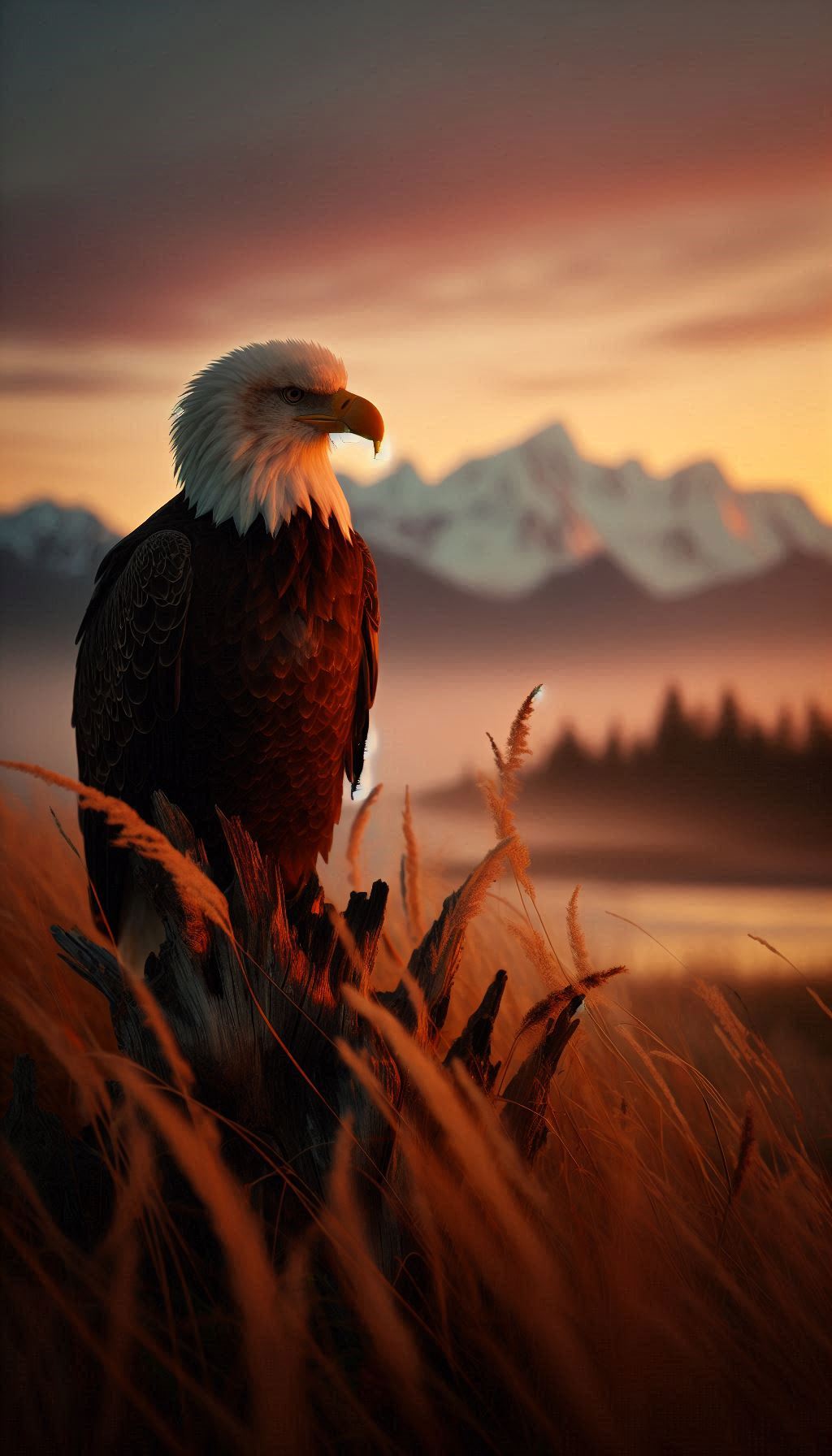 Bald Eagle at Dusk A Serene Moment in the Wild