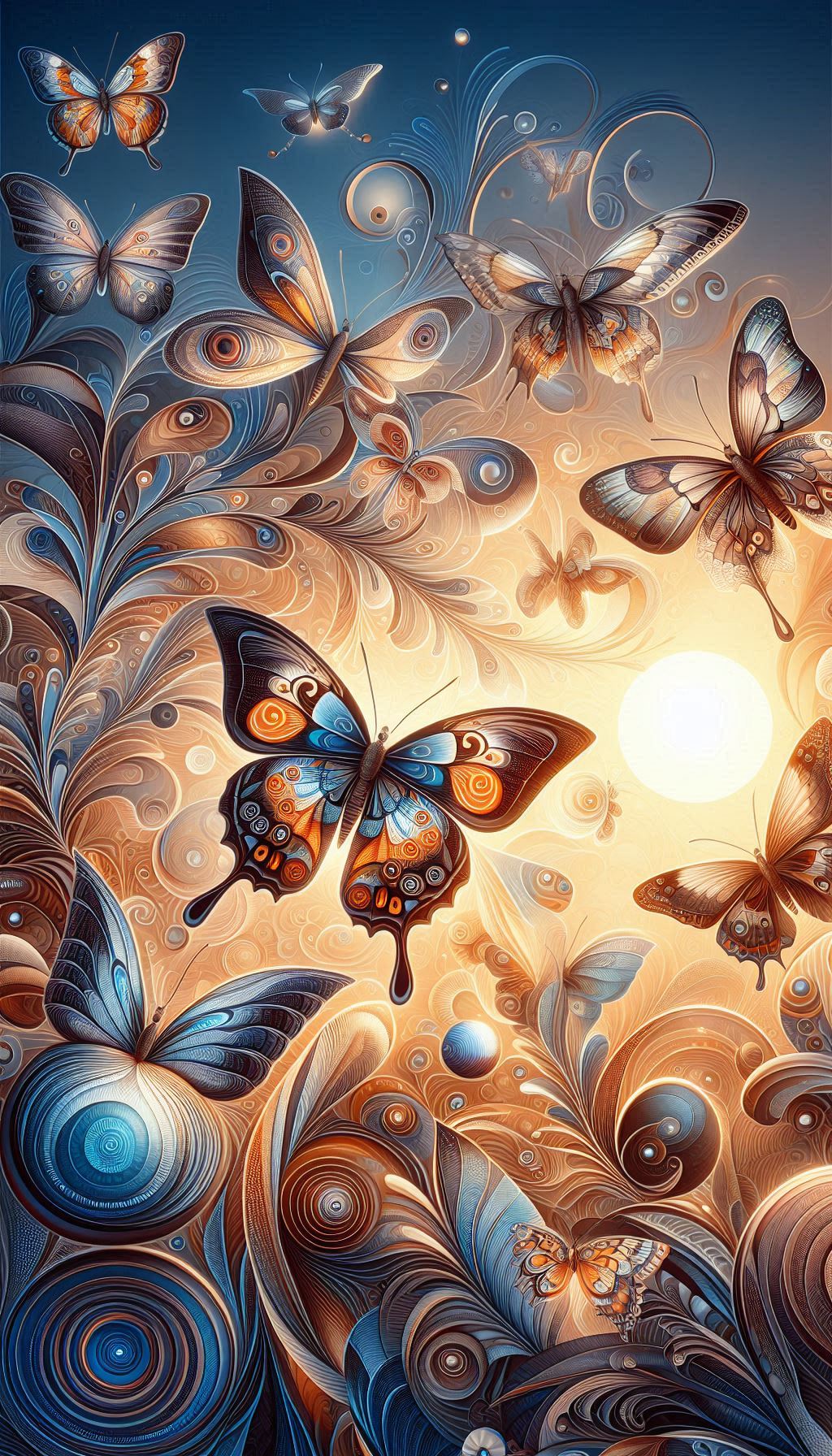 Butterfly Patterns in Nature A Calm Insect Wallpaper for Relaxing Environments