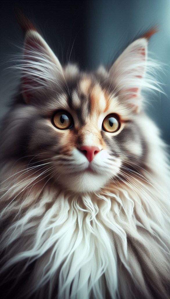 Charming Maine Coon Profile Soft Textures and Colors for Cozy Wallpapers