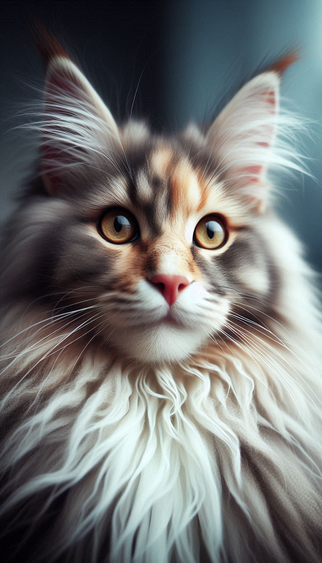 Charming Maine Coon Profile Soft Textures and Colors for Cozy Wallpapers