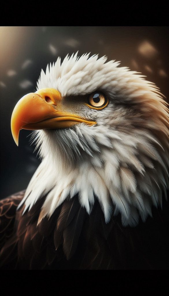 Close-up of a bald eagle Capturing the spirit of an American icon HD mobile wallpaper for iPhone