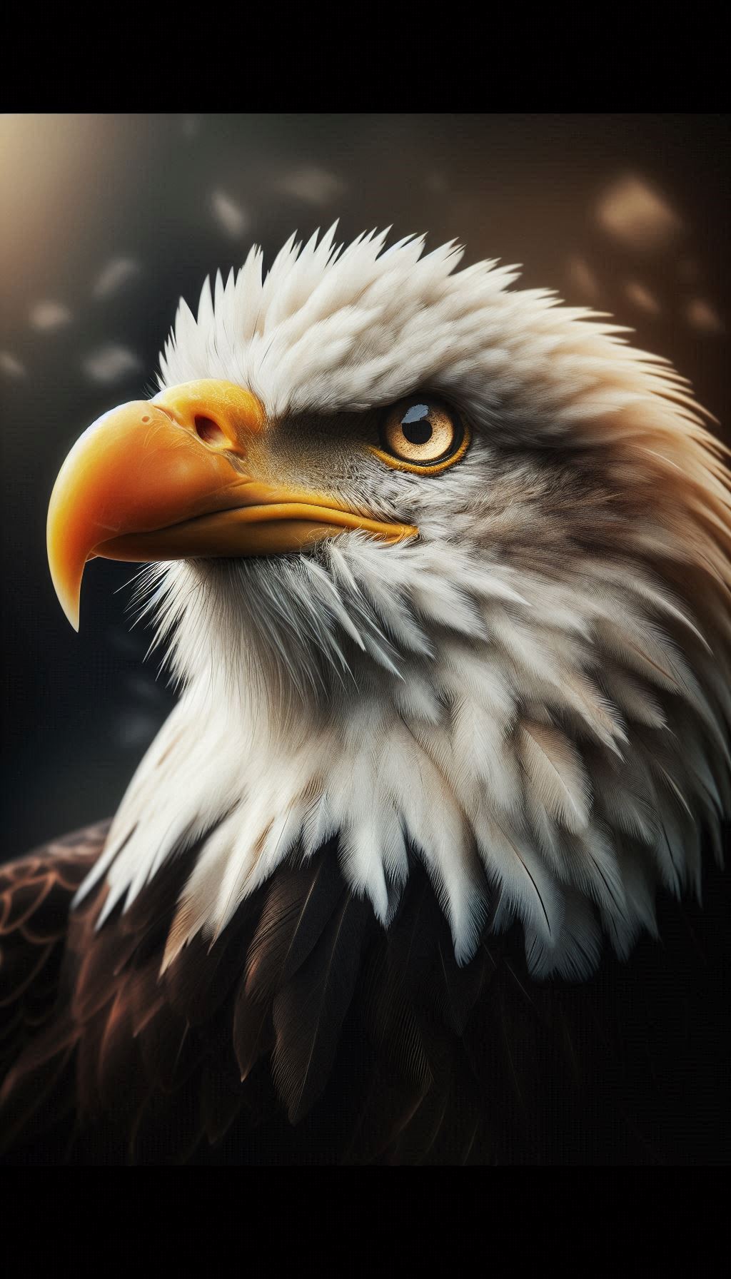 Close-up of a bald eagle Capturing the spirit of an American icon HD mobile wallpaper for iPhone