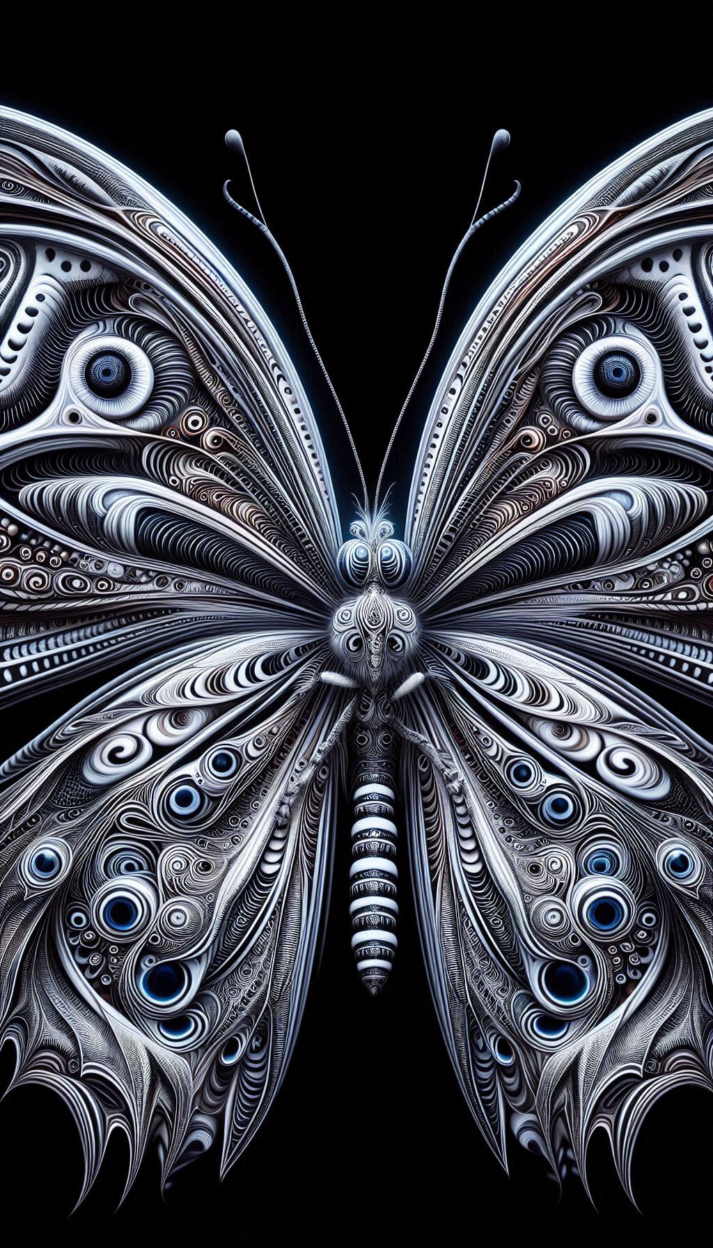 Close-up of the Ideopsis Gaura butterfly with intricate pattern wallpaper for iPhone