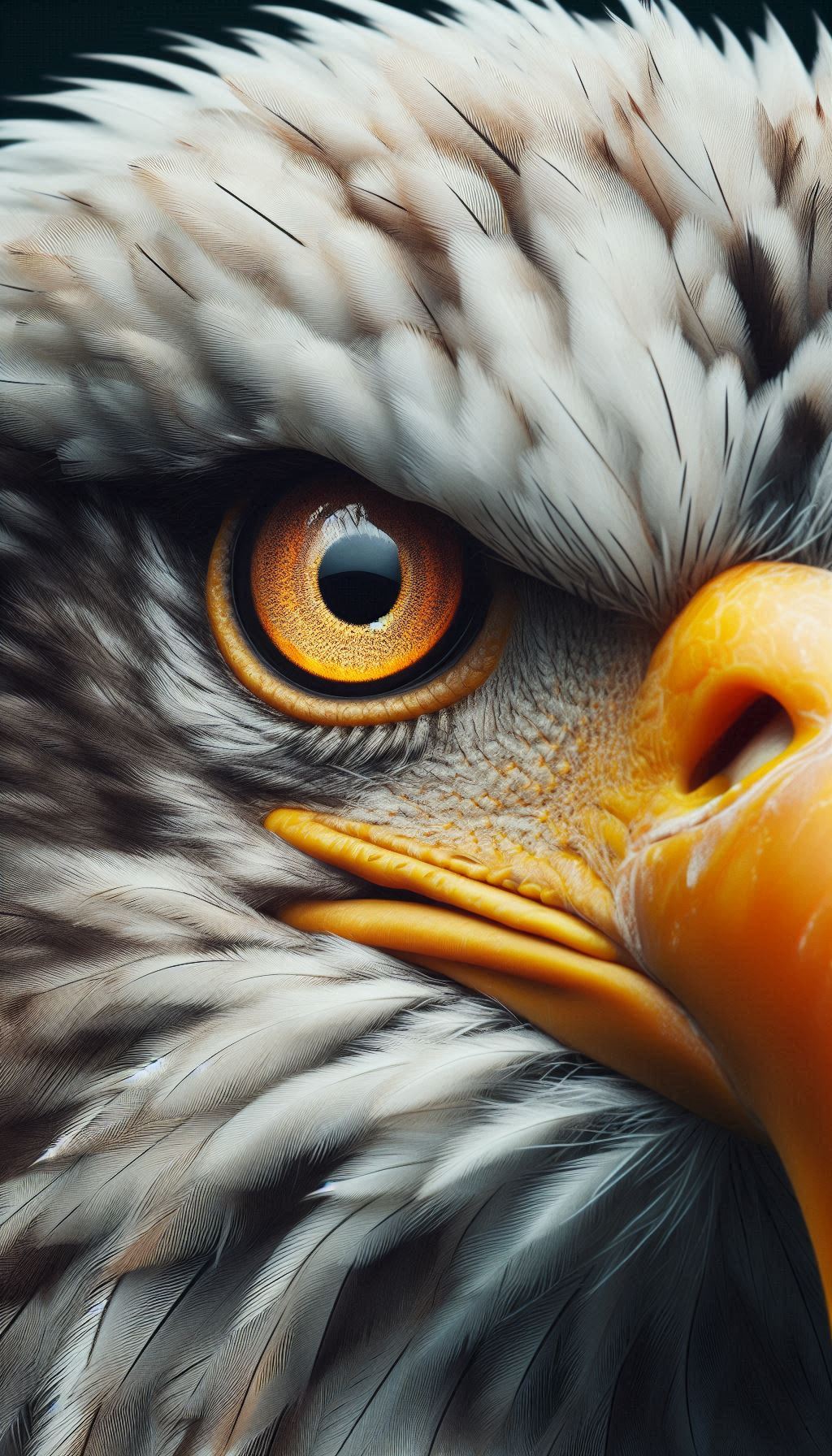 Eye of the Eagle Detailed close-up of a bald eagle's face HD digital background