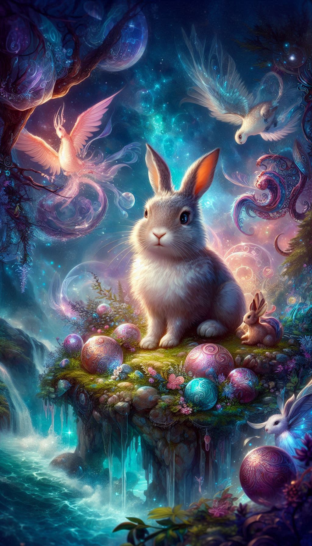 Fantasy Rabbit Mysterious Creatures in a Magical Realm HD Mobile Wallpaper for iPhone