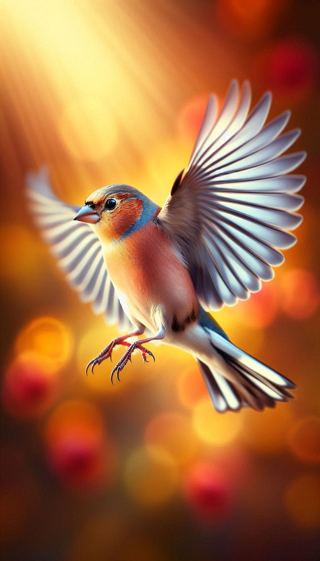 Finch in Flight Capturing the Beauty of Nature in Motion