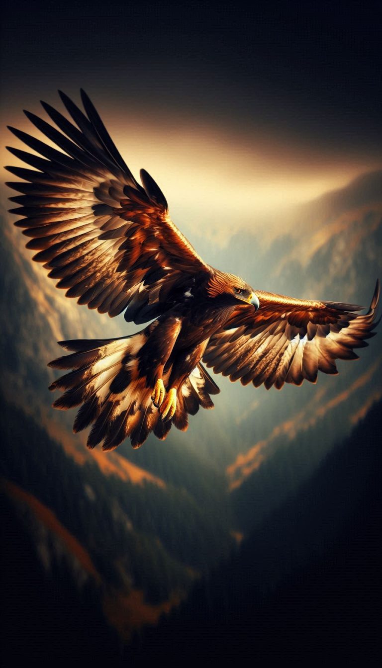 Golden eagle in flight The grace and power of nature's predator HD mobile wallpaper for iPhone