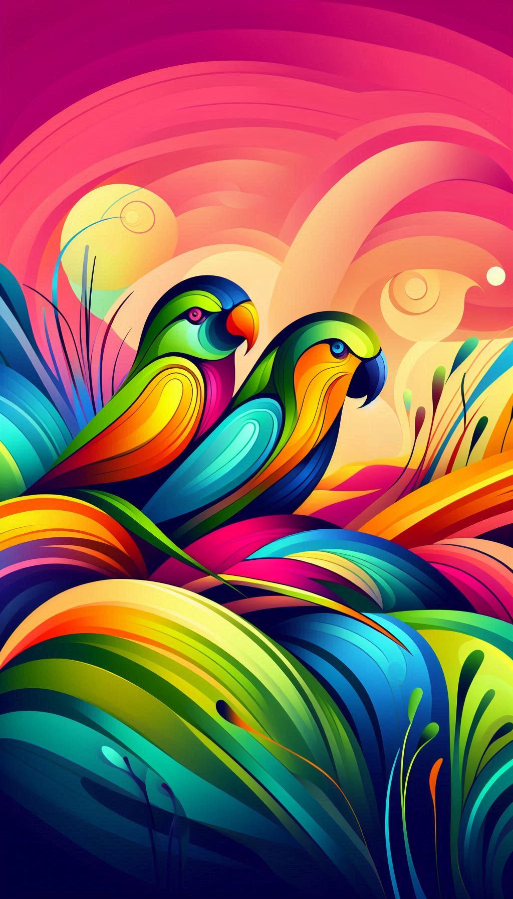 HD mobile wallpaper parad iPhone ya singa parrot ed dika diad mabilabilay ya abstract ya landscape