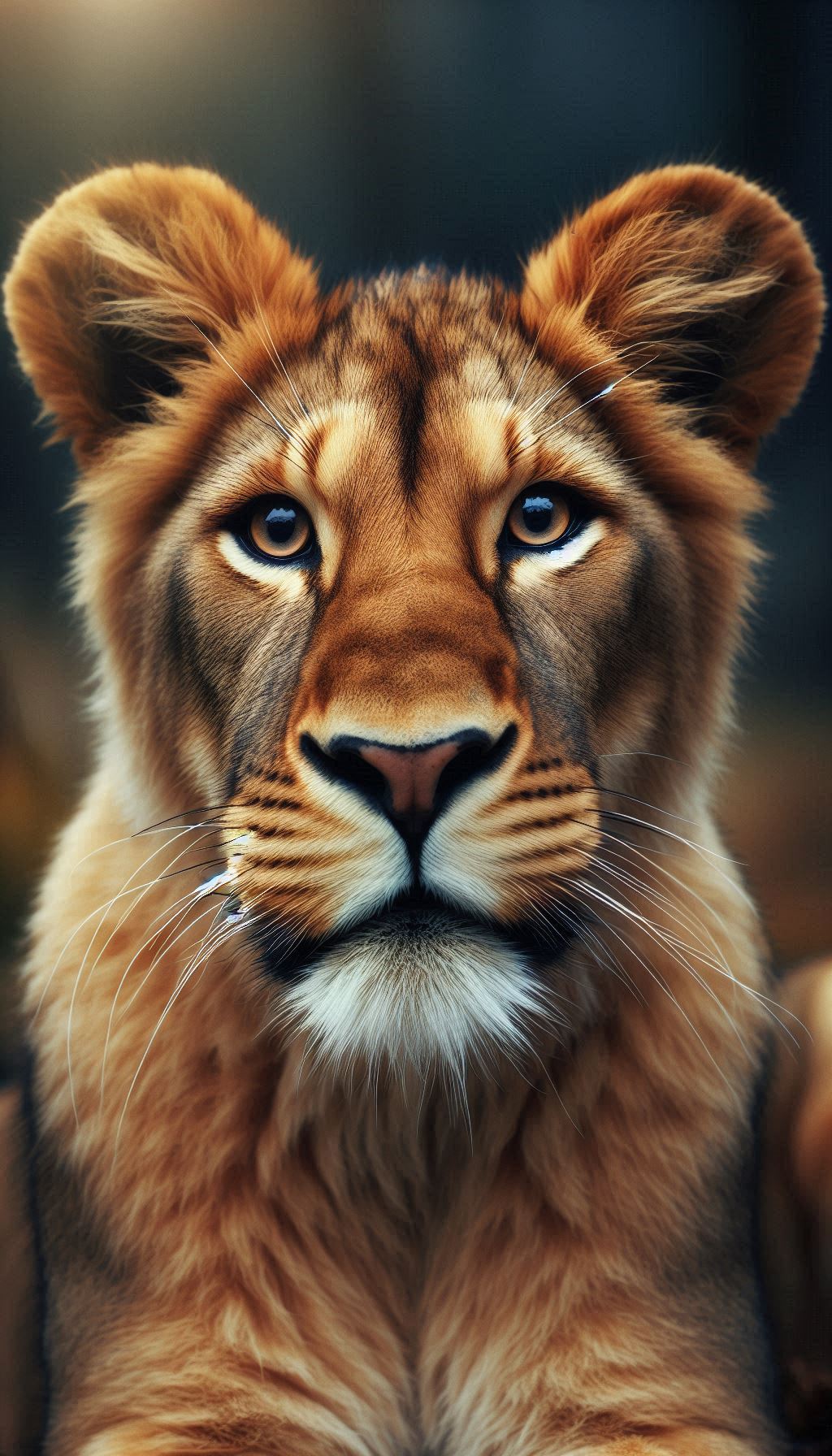 Heartfelt Close-Up of a Lioness with Gentle Eyes