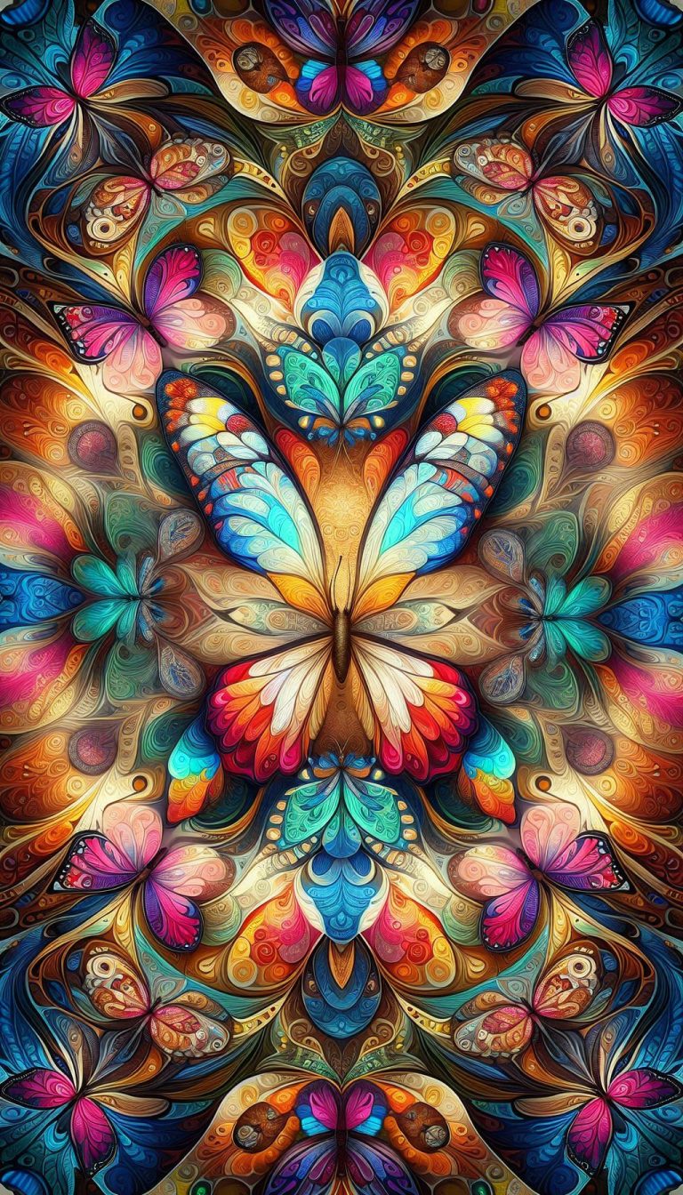 Kaleidoscope butterfly pattern colorful insect wallpaper vibrant places hd mobile wallpaper for iphone