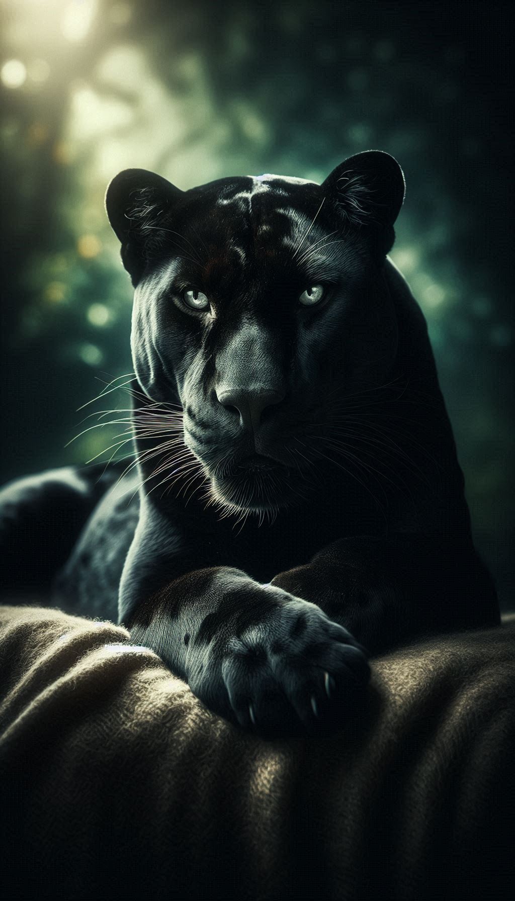 Majestic Black Panther in a relaxing pose cool bedroom wallpaper ideas for your mobile