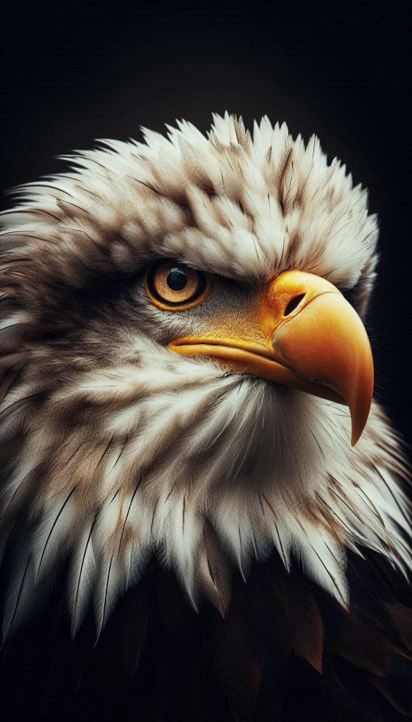 Majestic Eagle Close-Up A Detailed Portrait of Strength and Grace