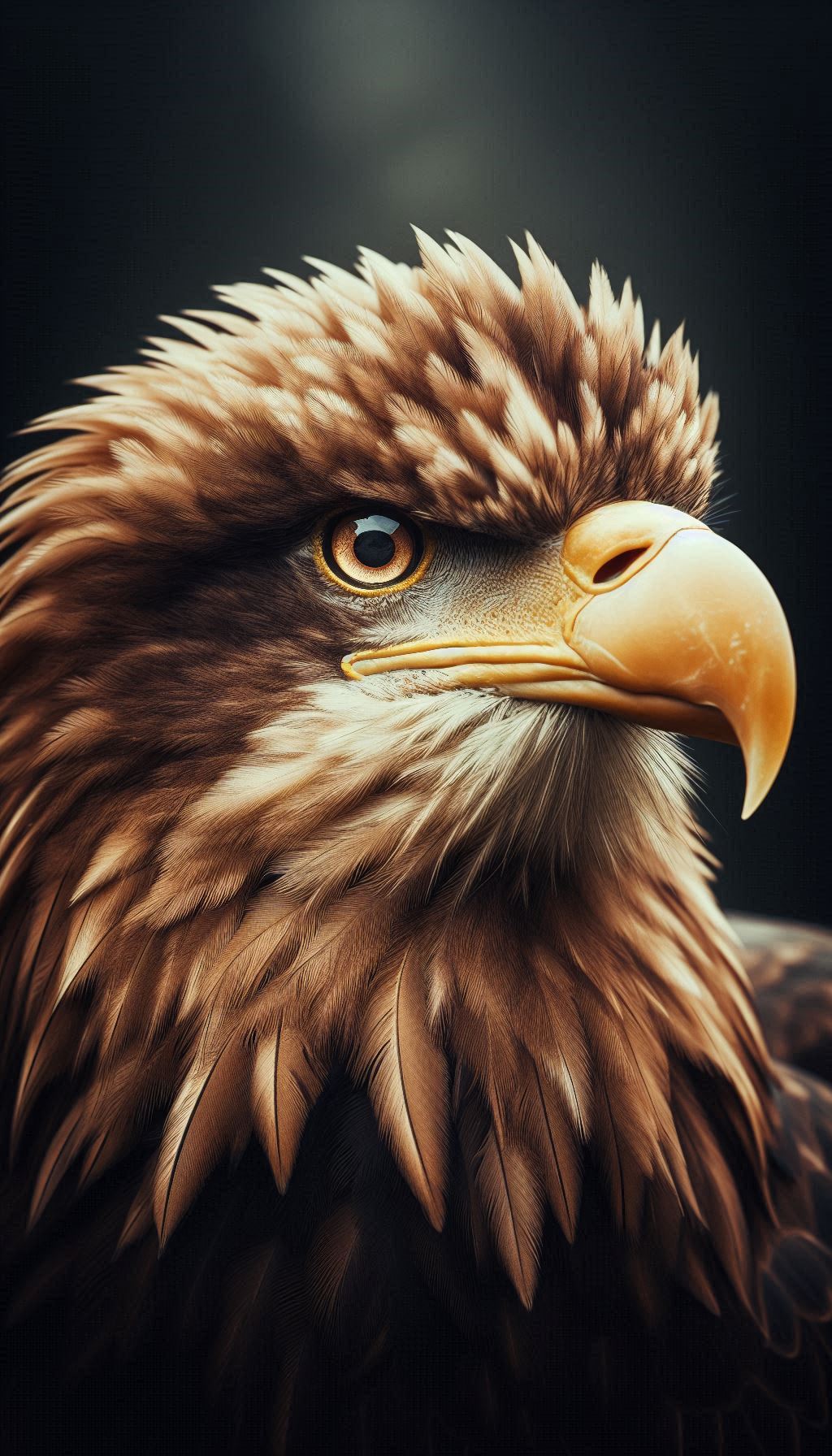 Majestic eagle close-up A detailed illustration of power and grace for your phone