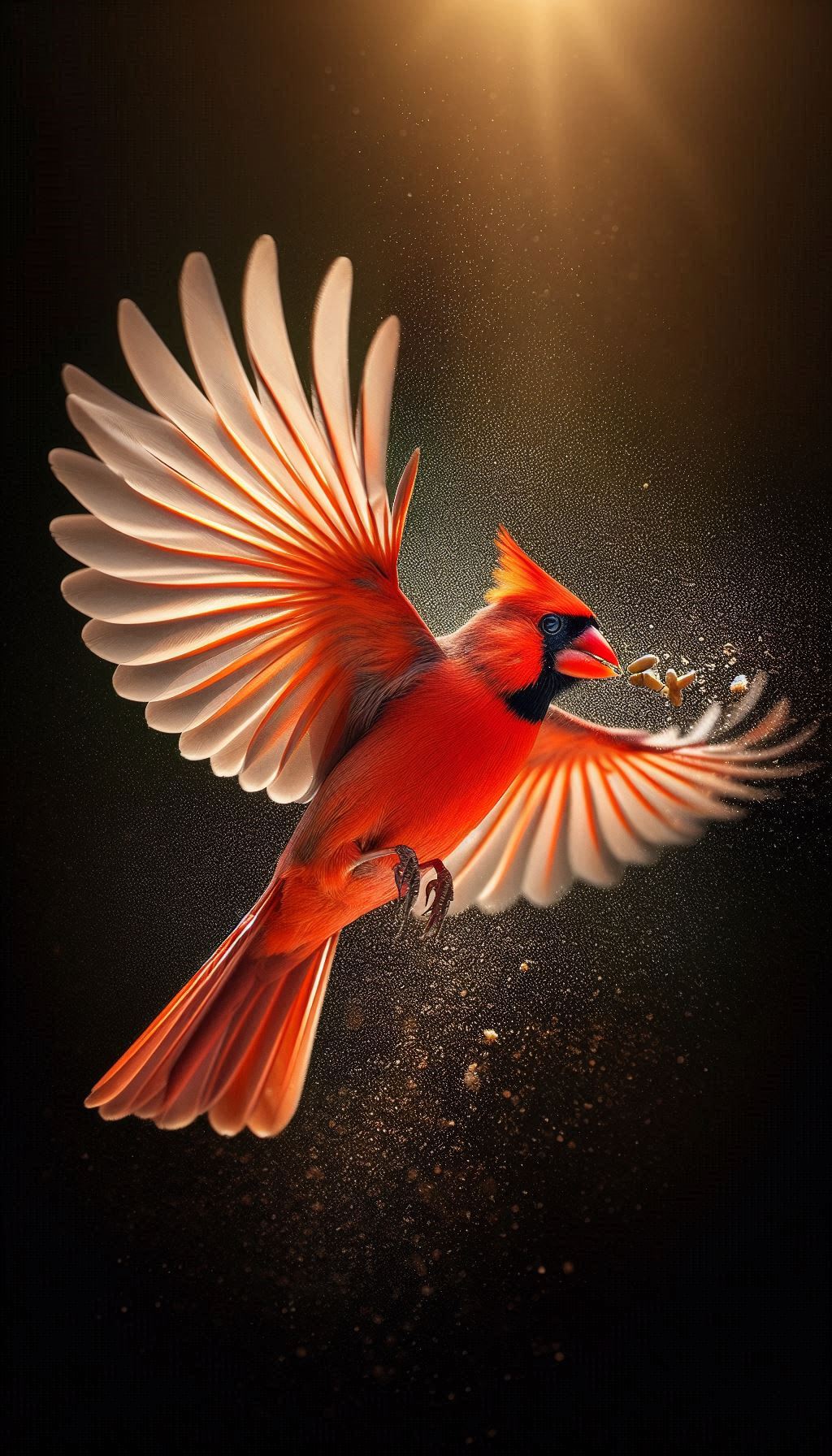 Northern Cardinal in Flight Capturing the Beauty of Nature