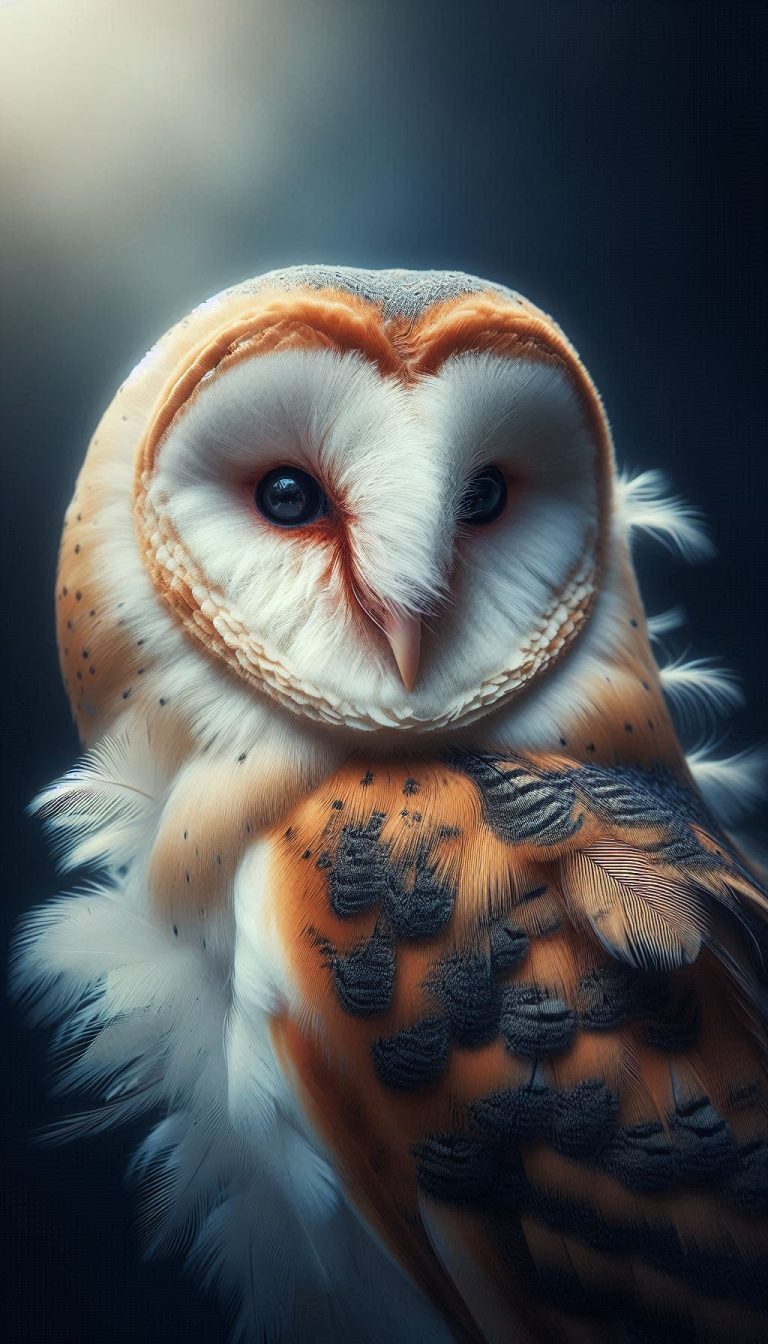 Stunning photo of a barn owl with soft feather details - Artistic wallpaper wallpaper for iPhone