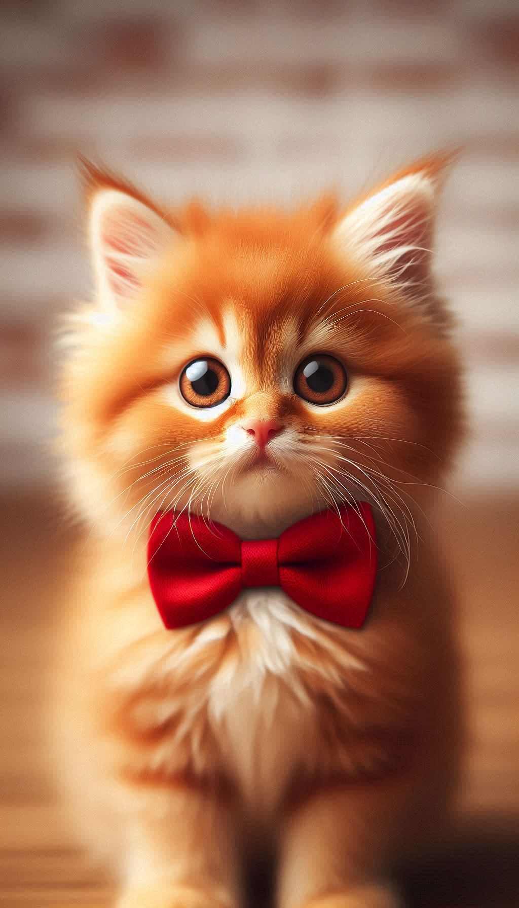Sweet close-up of a cute kitten with an aesthetic HD wallpaper for Android