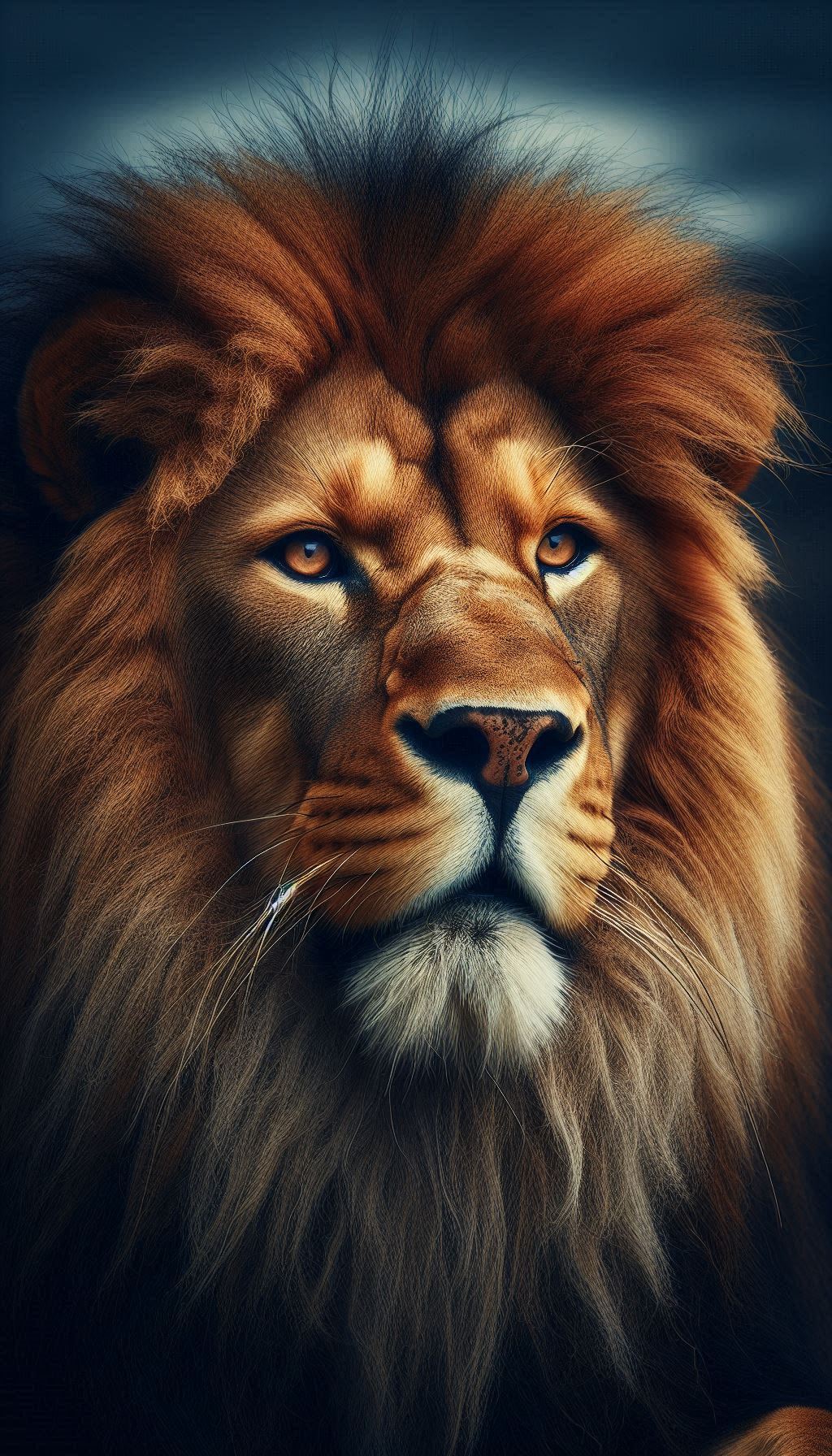 The majestic lion's face captured in stunning wallpapers for Android phones
