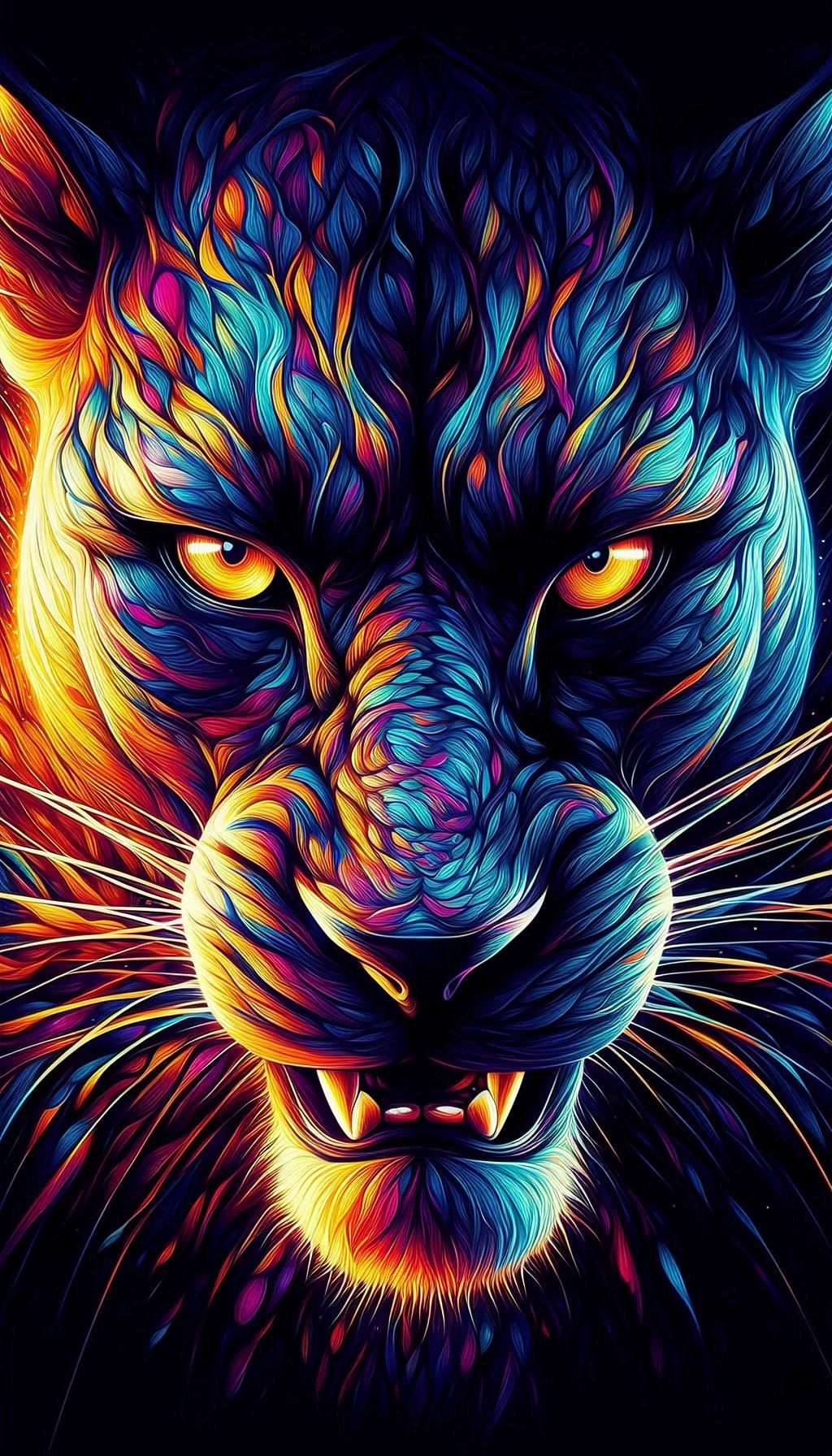 Vibrant Black Panther Art High-Resolution Wallpaper Inspirations