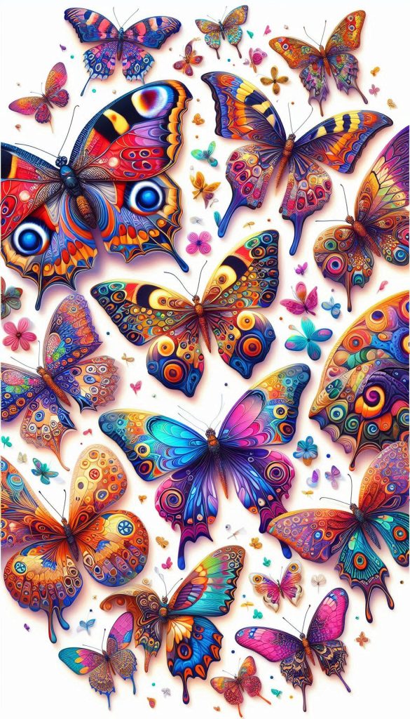 Vibrant Butterfly Patterns A Colorful Insect Wallpaper Collection