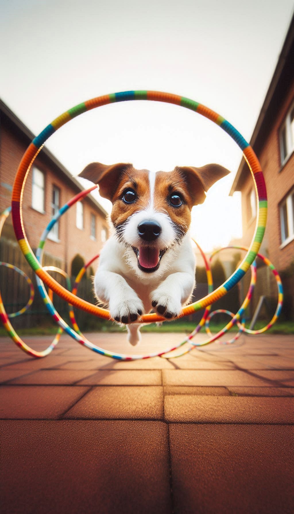 e background iPhonenergetic Jack Russell is ready to jump through his force