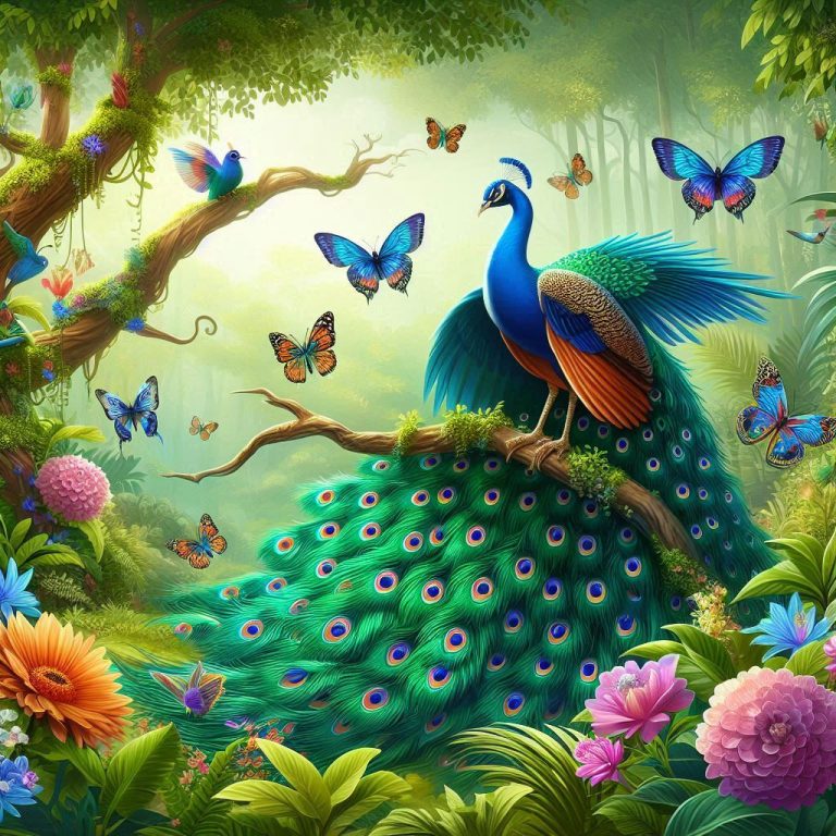 peacock outline images